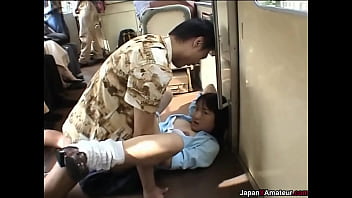 japanese schoolgirl groped strange in train