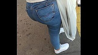 ebony in tight jeans