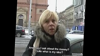 big boobs black haired czech girl pounded in public for money